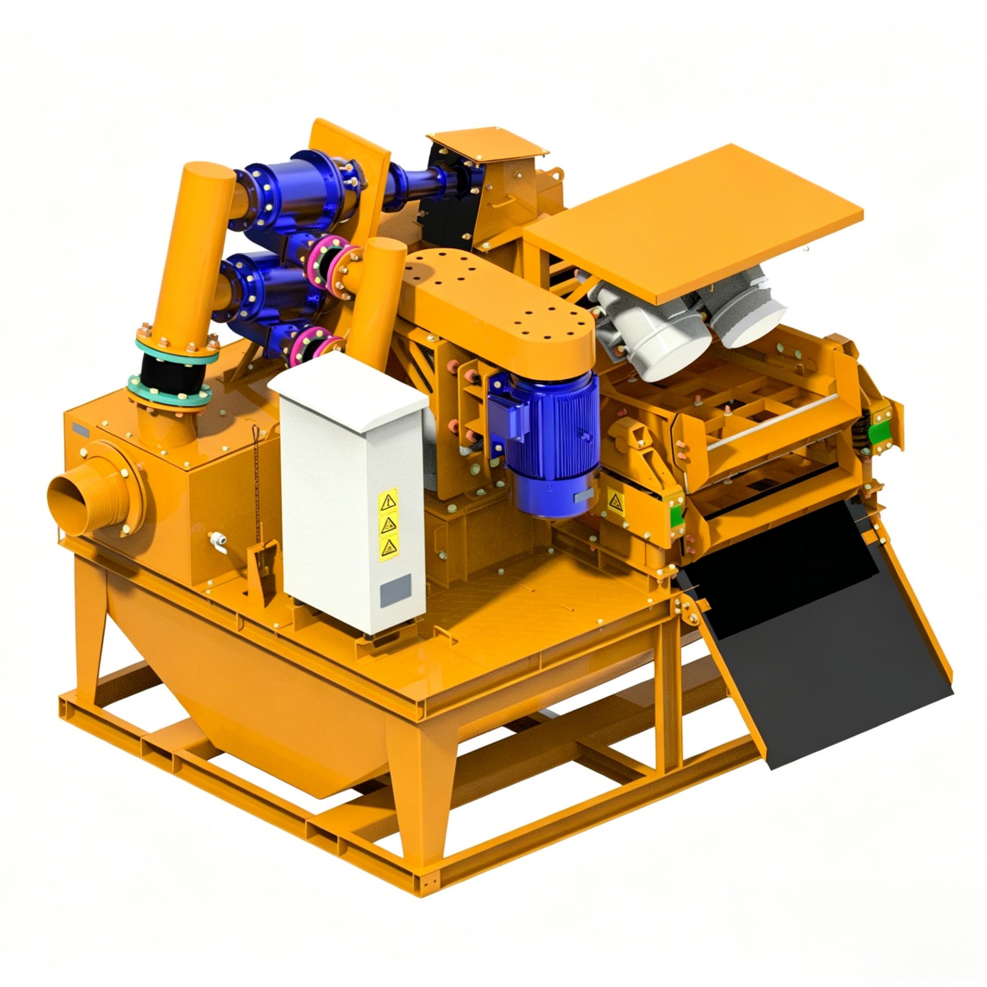 Mud desander equipment for hydrocyclone slurry cleaning in bored pile drilling works